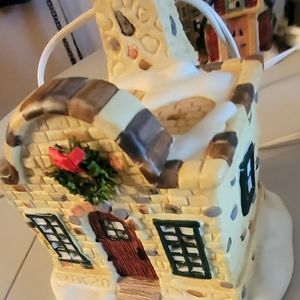 Stone building Christmas Village